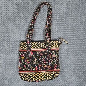 Vera‎ Bradley Vintage Classic Ming Shoulder Tote Purse Bag Asian Floral Classic